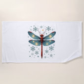 Feestelijke libel gloed strandlaken (Voorkant)