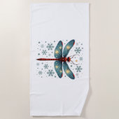 Feestelijke libel gloed strandlaken (Voorkant)