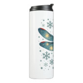 Feestelijke libel gloed thermosbeker (Gedraaid links)