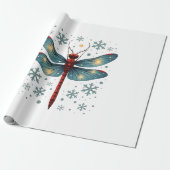 Feestelijke Libelle Gloed Cadeaupapier (Uitgerold)