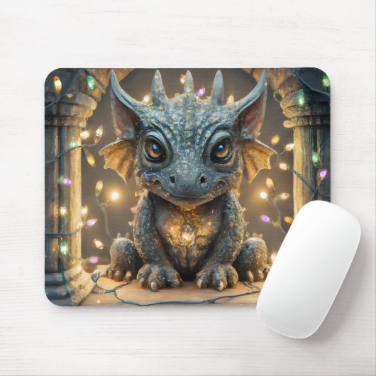 Feestelijke Lichten Chibi Gargoyle Dragon Muismat (Met muis)