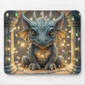 Feestelijke Lichten Chibi Gargoyle Dragon Muismat (Voorkant)