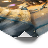 Feestelijke Lichten Chibi Gargoyle Dragon Perfect Poster (Hoek)