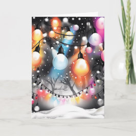 Feestelijke Lichten Feestdagen Kaart