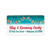 Feestelijke lichten kerst Kaart Adresetiketten Etiket (Voorkant)