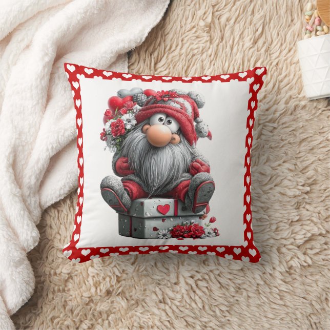 Feestelijke liefdesboodschapper kabouter "Hart en  Kussen (Deken)