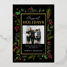 Feestelijke Lijst FOLIE Zakelijke vakantie fotokaa Folie Feestdagenkaart