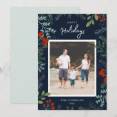 Feestelijke Lijst vakantie fotokaart Feestdagenkaart (Voorkant / Achterkant)