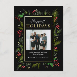 Feestelijke Lijst Zakelijke Vakantie Fotokaart Bri Feestdagenkaart