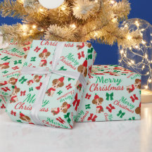 Feestelijke linten Schattigee honden Kerst Licht G