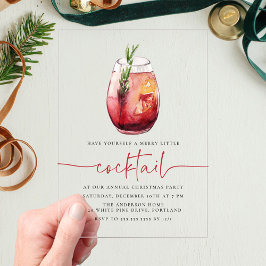Feestelijke Little Cocktail Sangria Vakantiefeestj Acryl Uitnodigingen