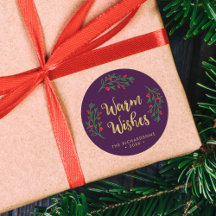 Feestelijke loof warme wensen Paarse vakantie