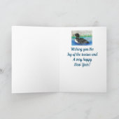 Feestelijke Loon Vrolijk Kerstfeest uit Canada Kaart (Binnen)