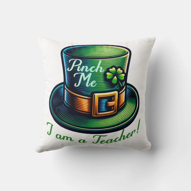 Feestelijke Lucky Teacher St. Patrick's Day vierin Kussen (Achterkant)