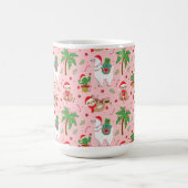 Feestelijke luiaards en lama's vakantiepatroon koffiemok (Center)