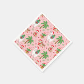 Feestelijke luiaards en lama's vakantiepatroon servet (Hoek)