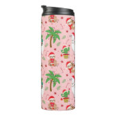 Feestelijke luiaards en lama's vakantiepatroon thermosbeker (Geroteerd rechts)