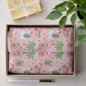 Feestelijke luiaards en lama's vakantiepatroon tissuepapier (Geschenk)