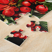 Feestelijke Luipaard met Kerstman Hoed Legpuzzel (Zijkant)
