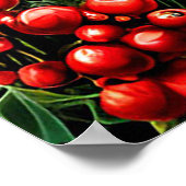 Feestelijke Luipaard met Kerstmanhoed Poster (Hoek)