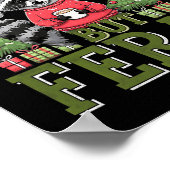 Feestelijke maar wilde wasbeer Kerstman Fun Anim Poster (Hoek)