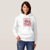 Feestelijke maar wilde wasbeer roze kerst hoodie (Voorkant volledig)