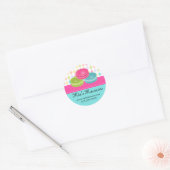 Feestelijke Macaron Bakkerij Box Seals Ronde Sticker (Envelop)