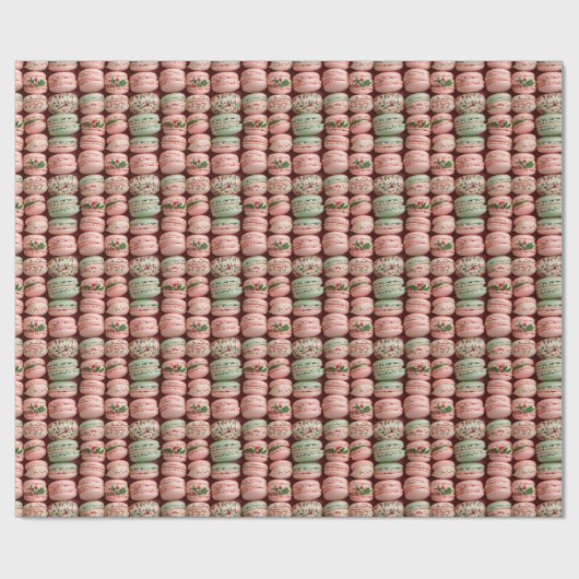 Feestelijke Macaron Cadeaupapier (Vlak)