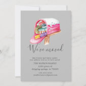 feestelijke mailbox Moving Announcement Kaart (Voorkant)