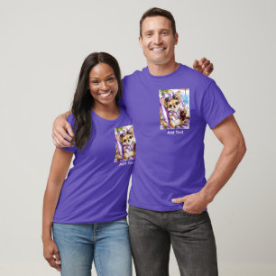 Feestelijke mannelijke Chihuahua Strand Ontspannin T-shirt