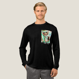 Feestelijke mannelijke Chihuahua Strand Ontspannin Tri-Blend Shirt