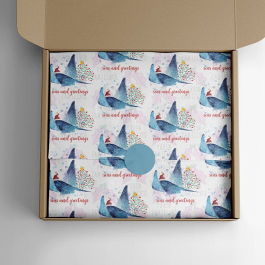 Feestelijke Manta Ray Zeeen en Groeten Tissuepapier