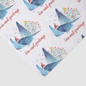 Feestelijke Manta Ray Zeeen en Groeten Tissuepapier (Detail)