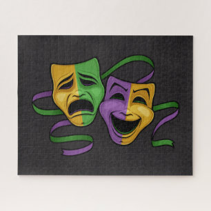 Feestelijke Mardi Gras Gelukkige En Verdrietige Th Legpuzzel