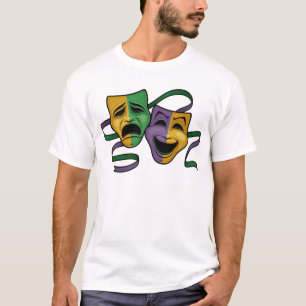 Feestelijke Mardi Gras Gelukkige En Verdrietige Th T-shirt