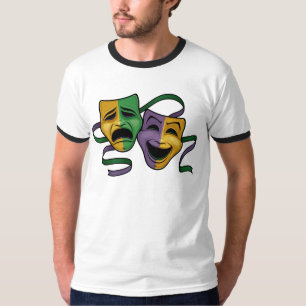 Feestelijke Mardi Gras Gelukkige En Verdrietige Th T-shirt
