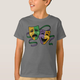 Feestelijke Mardi Gras Gelukkige En Verdrietige Th T-shirt