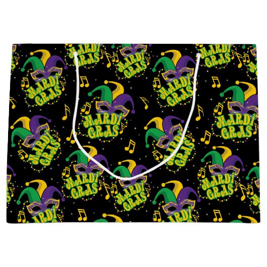 Feestelijke Mardi Gras Groot Cadeauzakje (Voorkant)