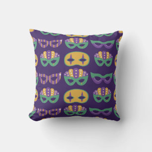 Feestelijke Mardi Gras Masks Kussen