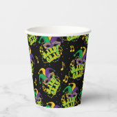 Feestelijke Mardi Gras Papieren Bekers (Voorkant)