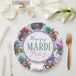 Feestelijke Mardi Gras Papieren Bordje