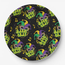 Feestelijke Mardi Gras Papieren Bordje