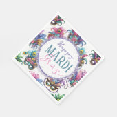 Feestelijke Mardi Gras Servet (Hoek)