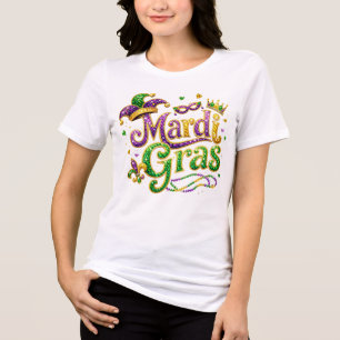 Feestelijke Mardi Gras T-shirt – Glitter Carnavals