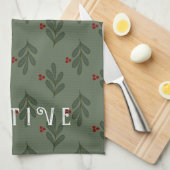 Feestelijke maretak -  theedoek (Quarter Fold)