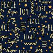 Feestelijke marine en gouden deken kerstbeletterin