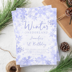 Feestelijke Marine Winter ONEDERLAND 1e verjaardag Kaart