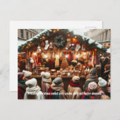 Feestelijke marktmagie briefkaart (Voorkant / Achterkant)