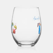 Feestelijke Martini Gestoorde Punch Wijn Glas voor (Links)