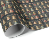 Feestelijke meerkleurige kerstbel cadeaupapier (Rol Hoek)
